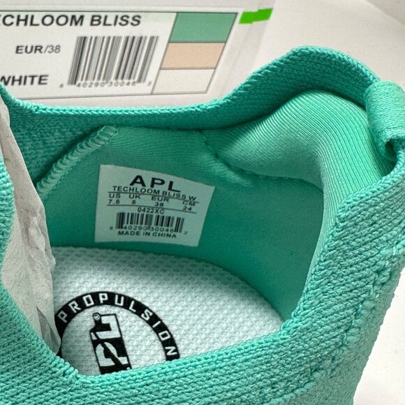 APL Womens Techloom Bliss Slip-On Sneakers 7.5 Mint/White Knit Luxe Sneakers NIB - Picture 5 of 10